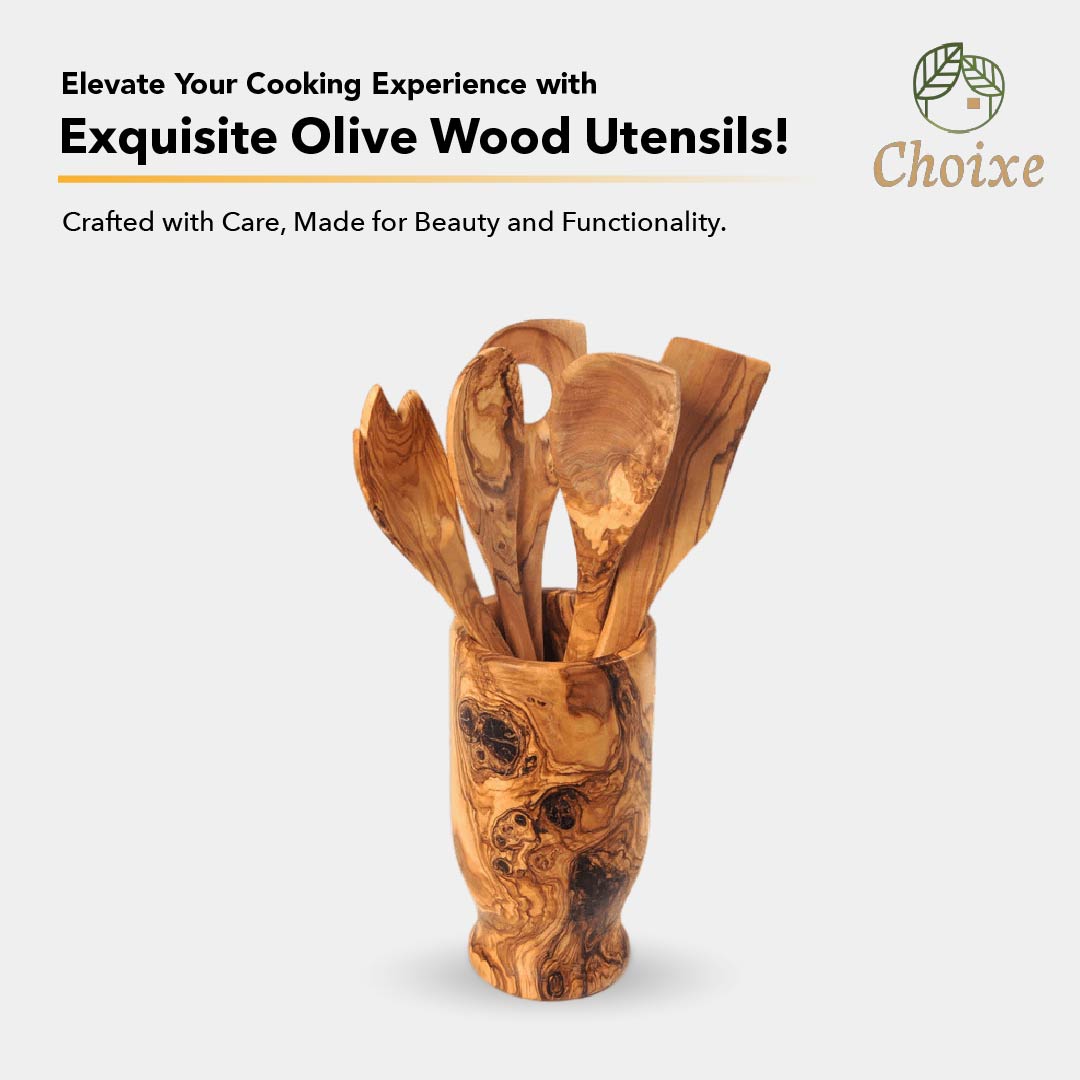 Olive Wood Kitchen Utensil Set — 6 Piece – alternate product view