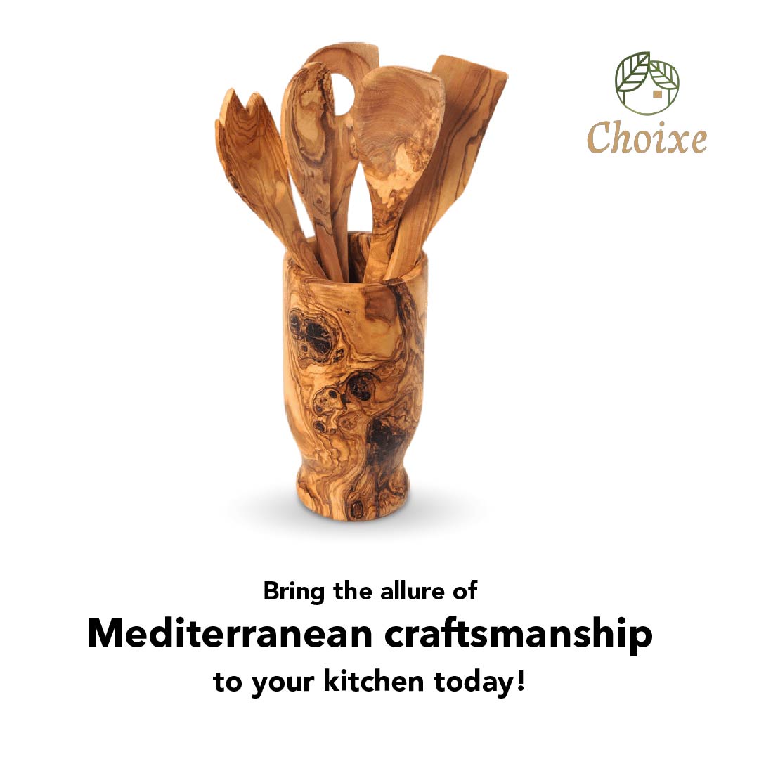 Olive Wood Kitchen Utensil Set — 6 Piece – alternate product view