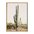 Sylvie Sunrise Cactus Framed Canvas Art