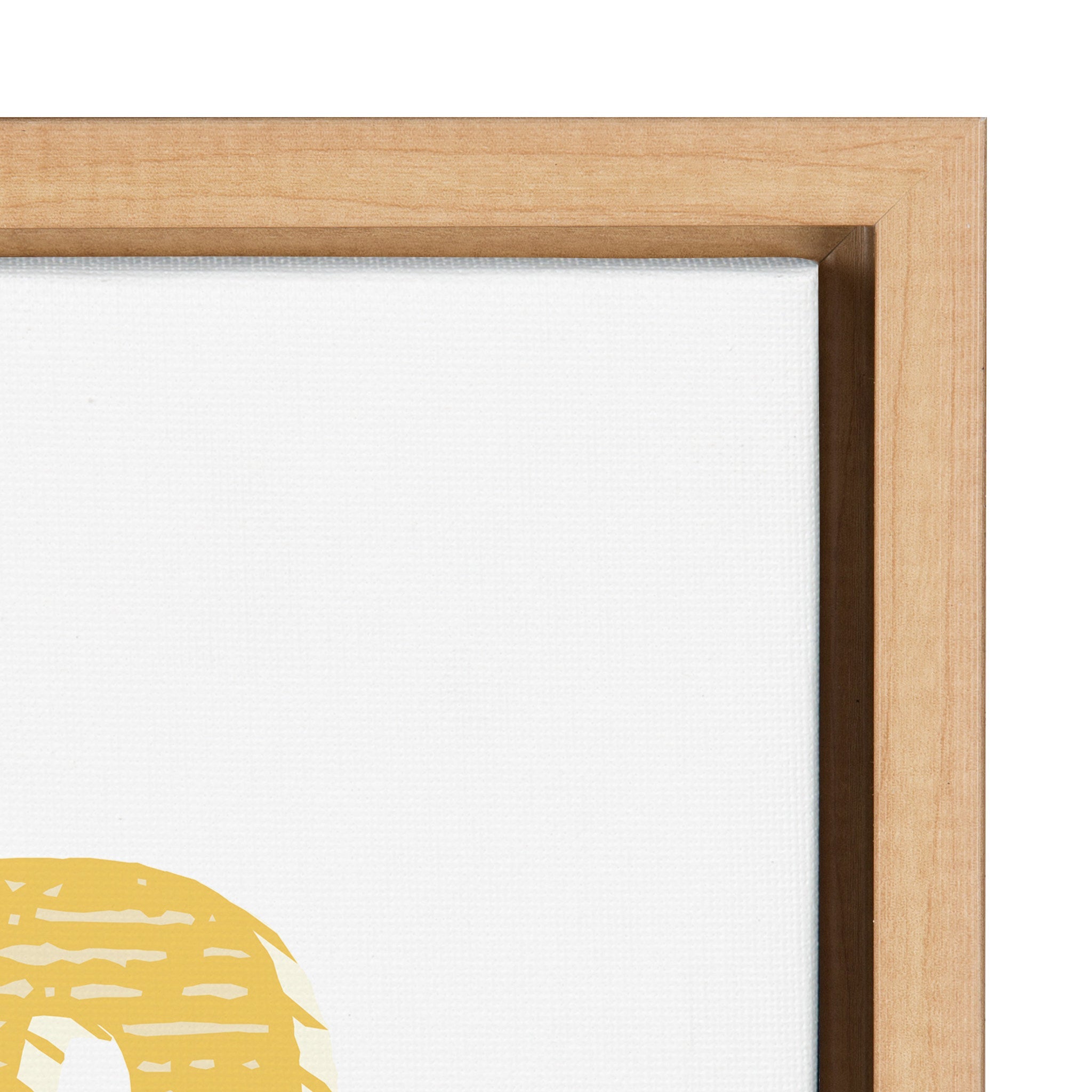Sylvie Good Vibes Only in Yellow Framed Canvas by Apricot and Birch
