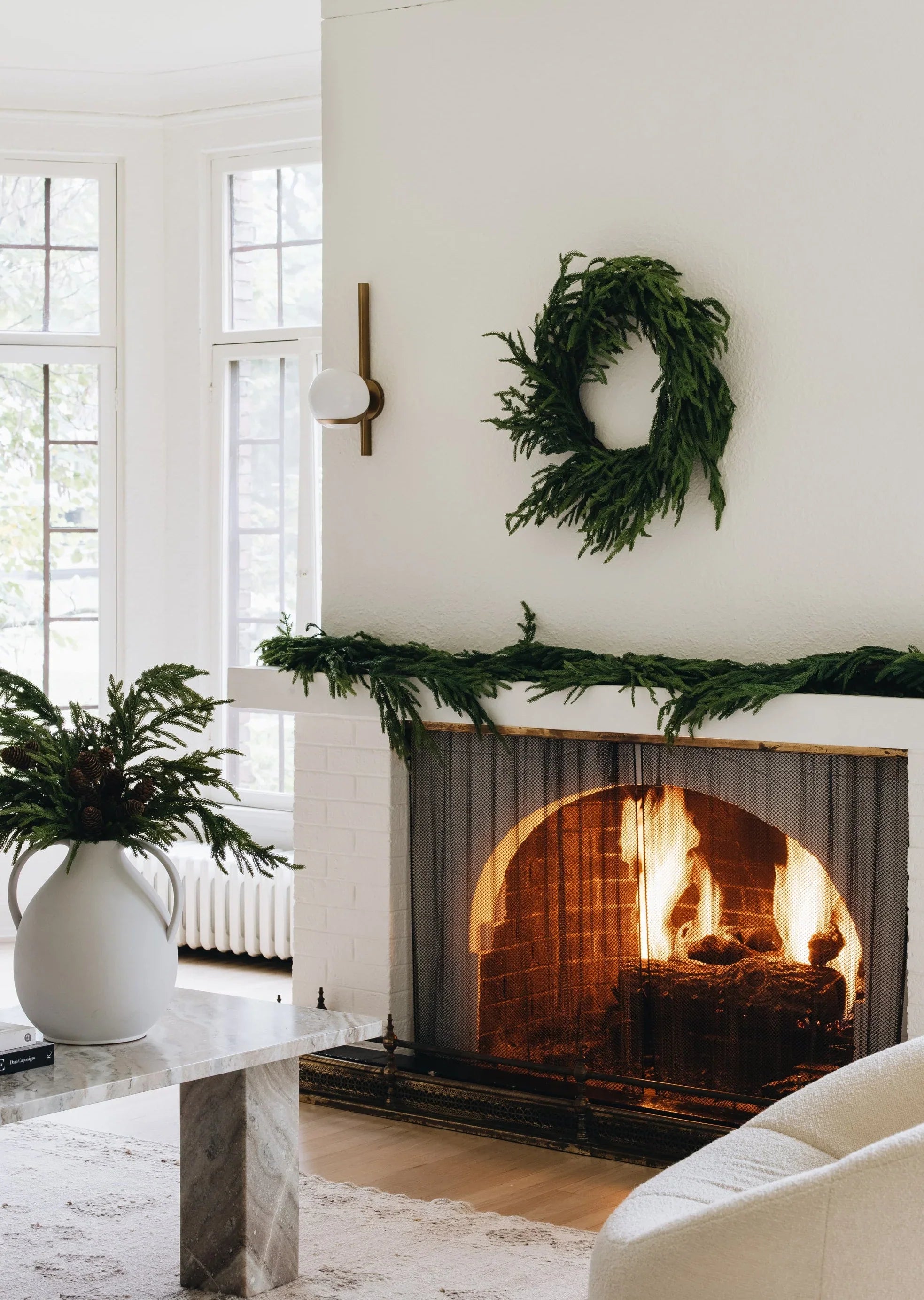 Norfolk pine Christmas wreath