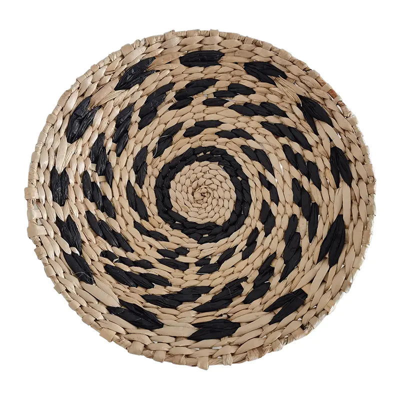 Woven grass wall decor