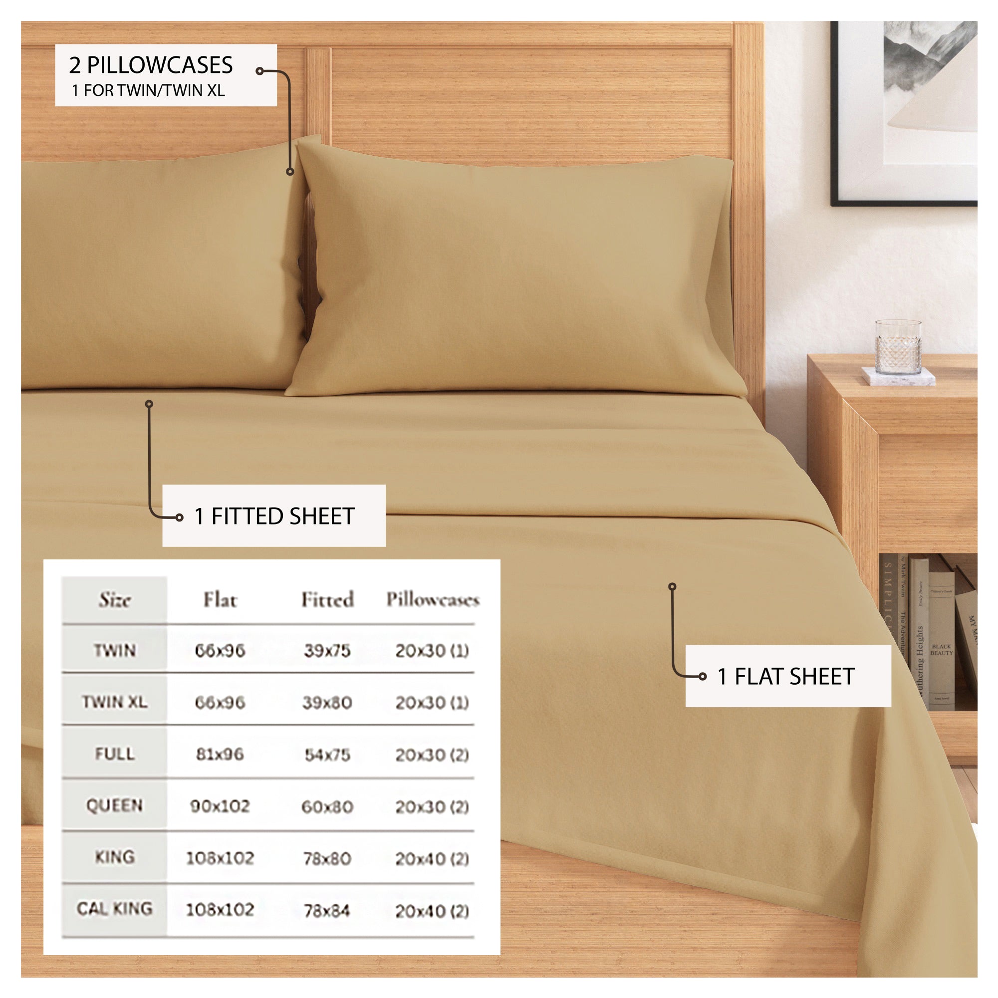 Cotton Solid Flannel Sheet - Nordic Collection