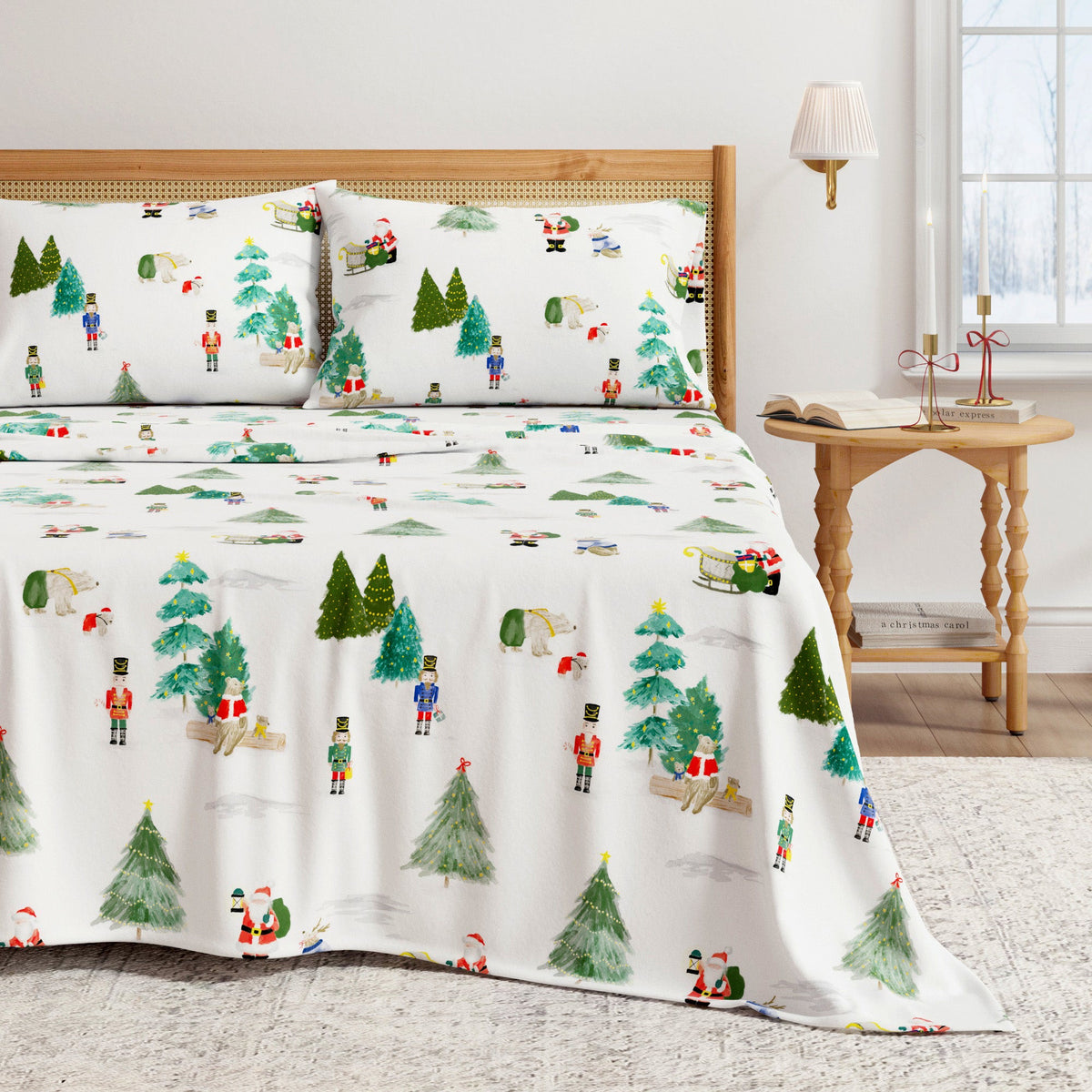 Whittaker Turkish Cotton Christmas Flannel Sheet Set