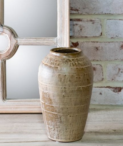 Milky Beige Ceramic Vase — 2 Sizes