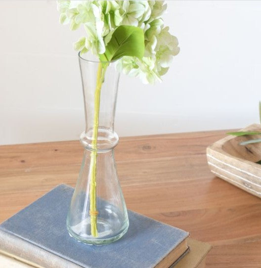 9" Clear Tapered Bud Vase