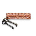 Leather ruler keychain