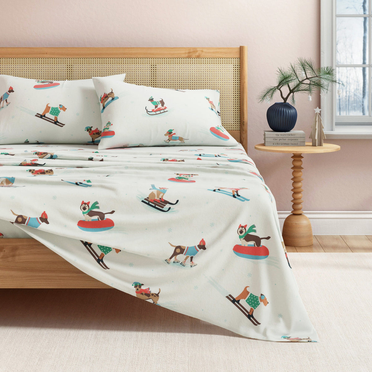 Whittaker Turkish Cotton Christmas Flannel Sheet Set