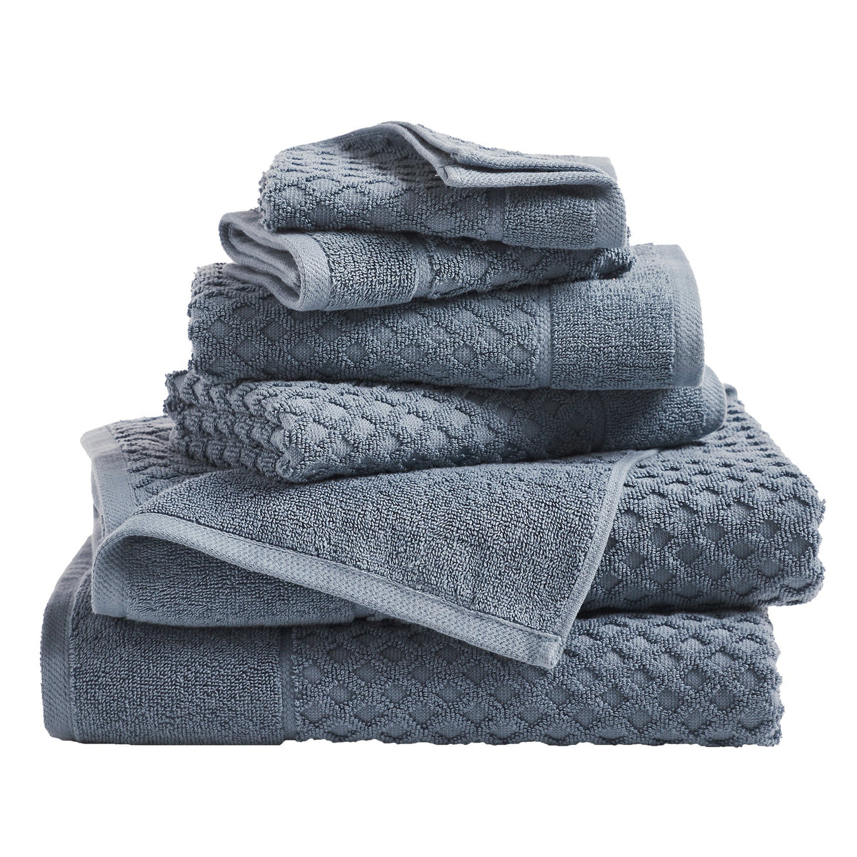 Grayson Cotton Diamond Waffle Towel Collection