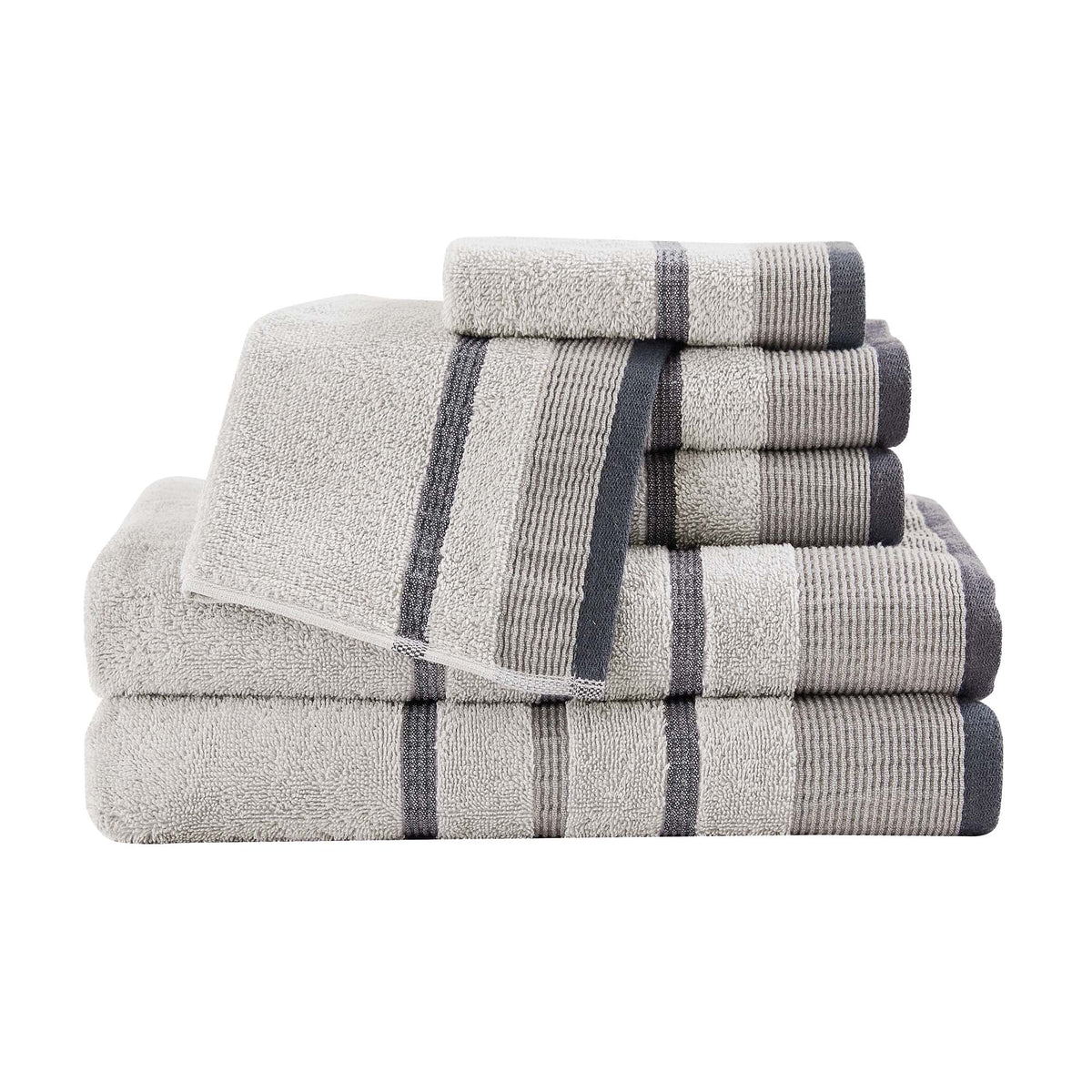 Noelle Decorative Stripe Cotton Towel Collection