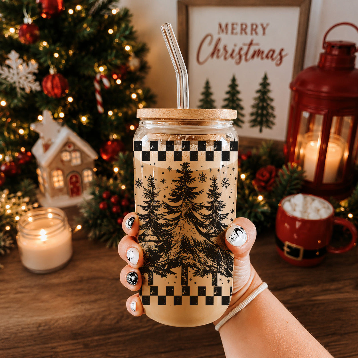 Retro Christmas Tree 17oz
