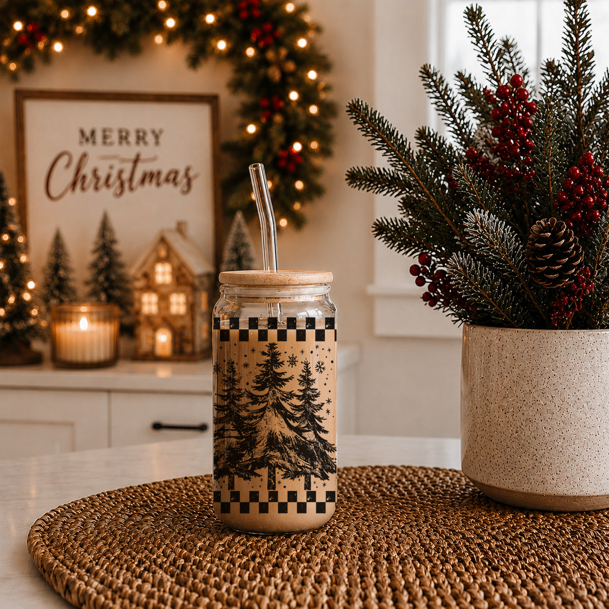 Retro Christmas Tree 17oz