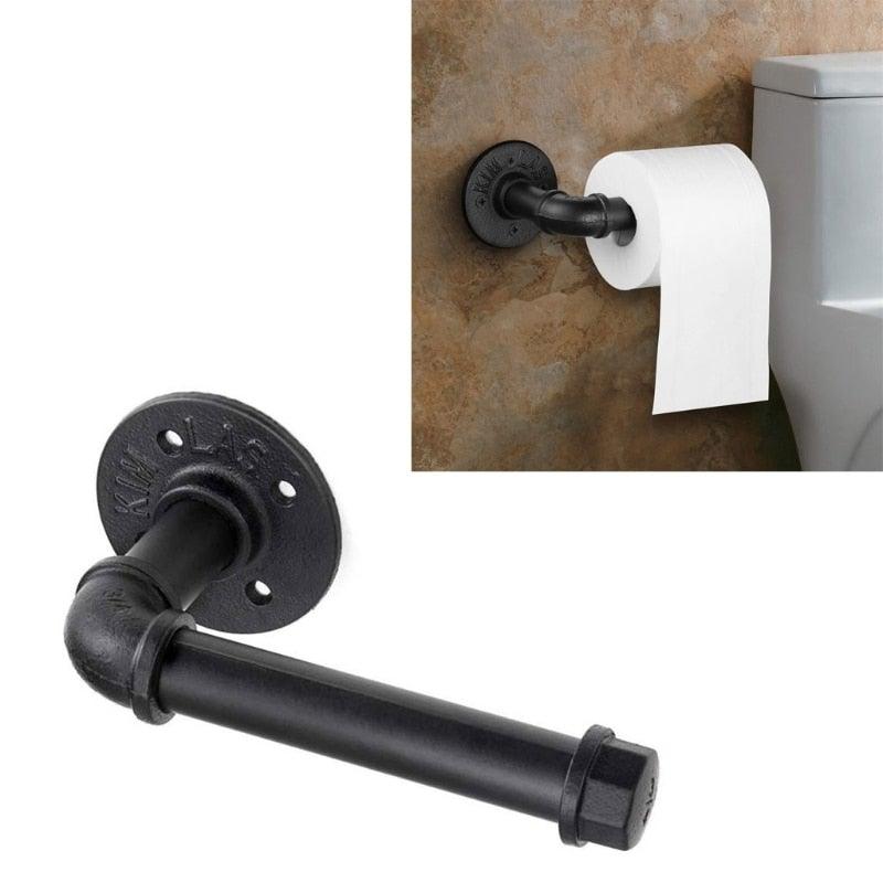 Industrial Pipe Wall-Mounted Toilet Paper Holder – alternate product view