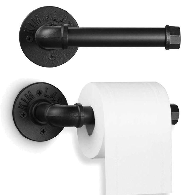 Industrial Pipe Wall-Mounted Toilet Paper Holder – alternate product view