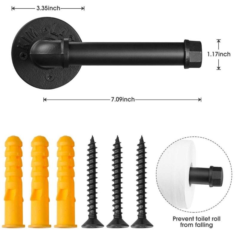 Industrial Pipe Wall-Mounted Toilet Paper Holder – alternate product view
