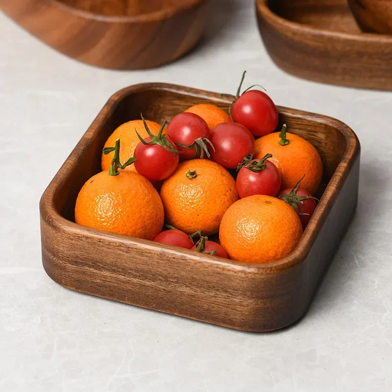 Salad Bowl - Boat-Shaped Walnut Wood