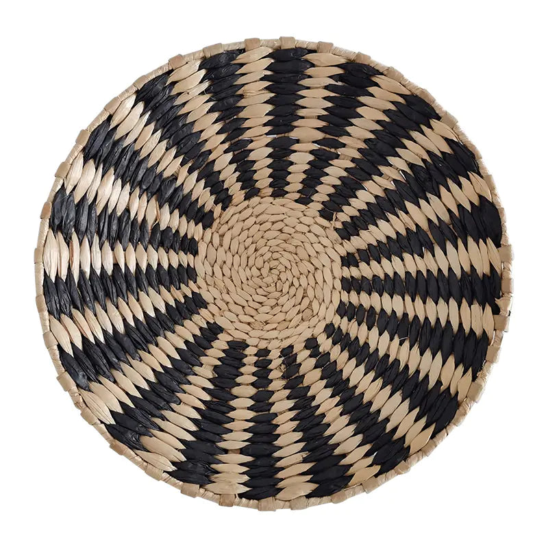 Woven grass wall decor