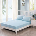 DaDa Bedding Seafoam Blue Cotton Fitted Sheet Set