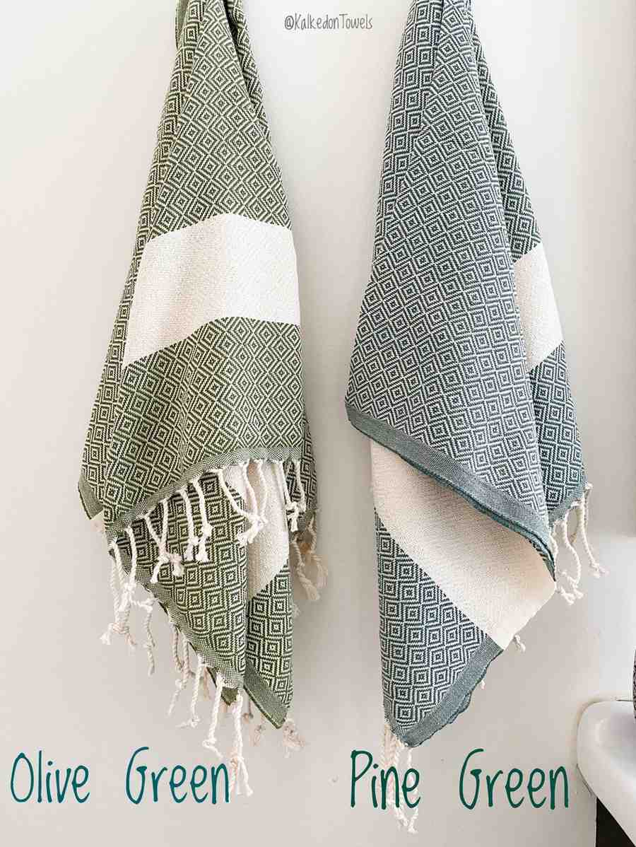 Soft cotton diamond hand towels