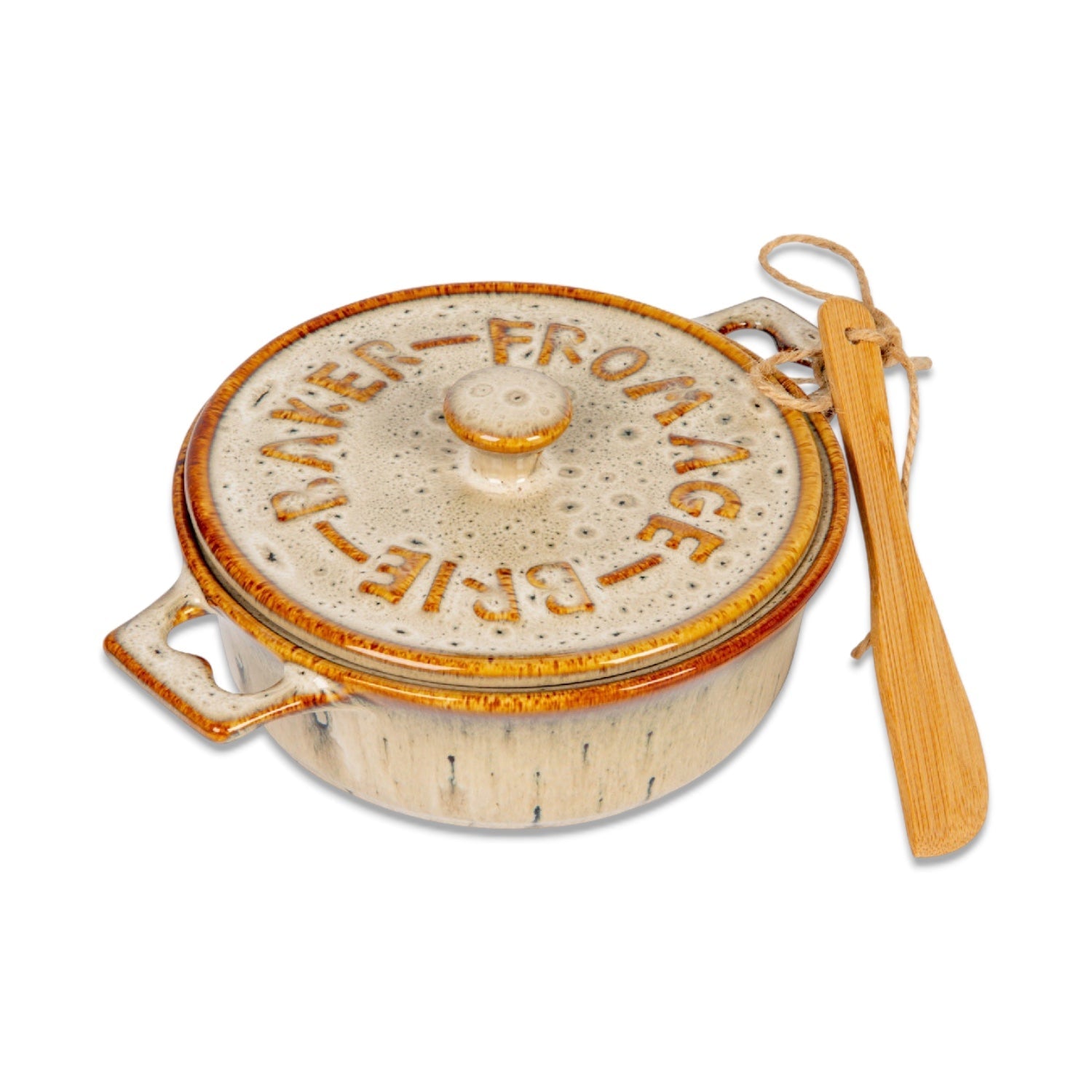 Ceramic brie baker set