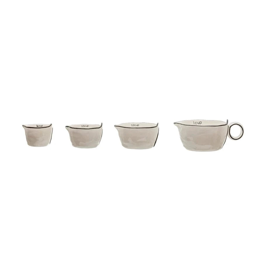 Stoneware Measuring Cups — Set of 4, Neutral Glaze