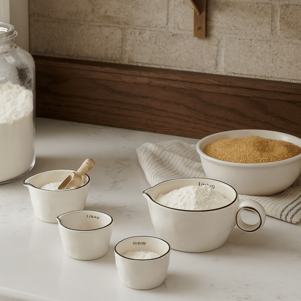 Stoneware Measuring Cups — Set of 4, Neutral Glaze
