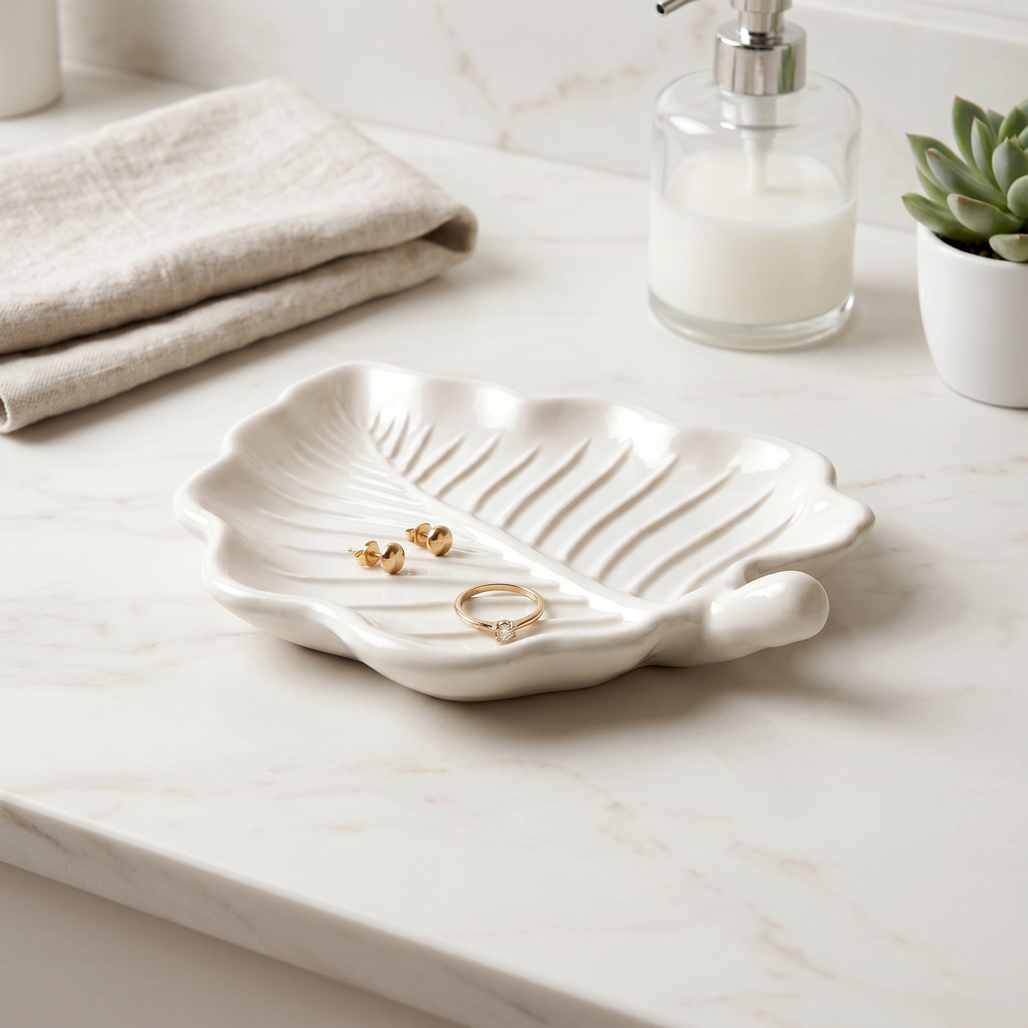 Elm Leaf Decorative Tray