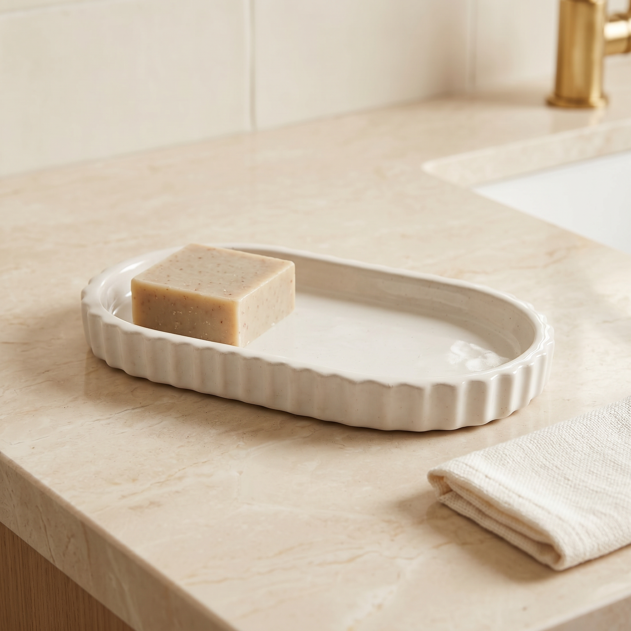 Scalloped Oblong Catchall Tray