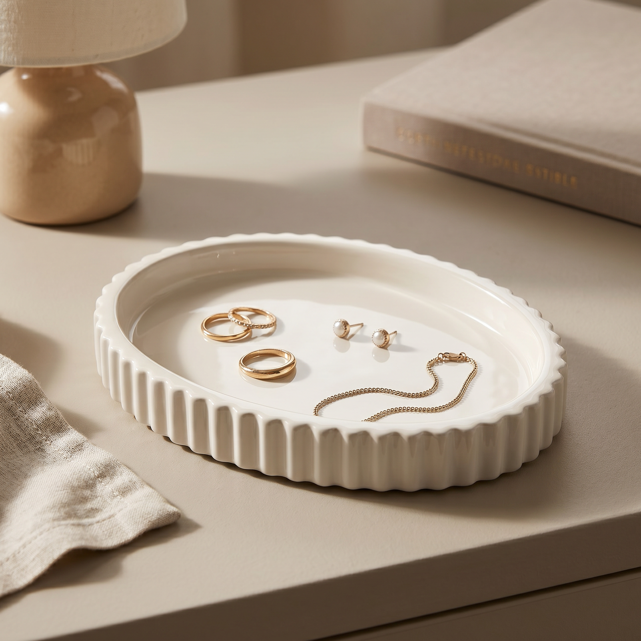 Scalloped Oval Tray