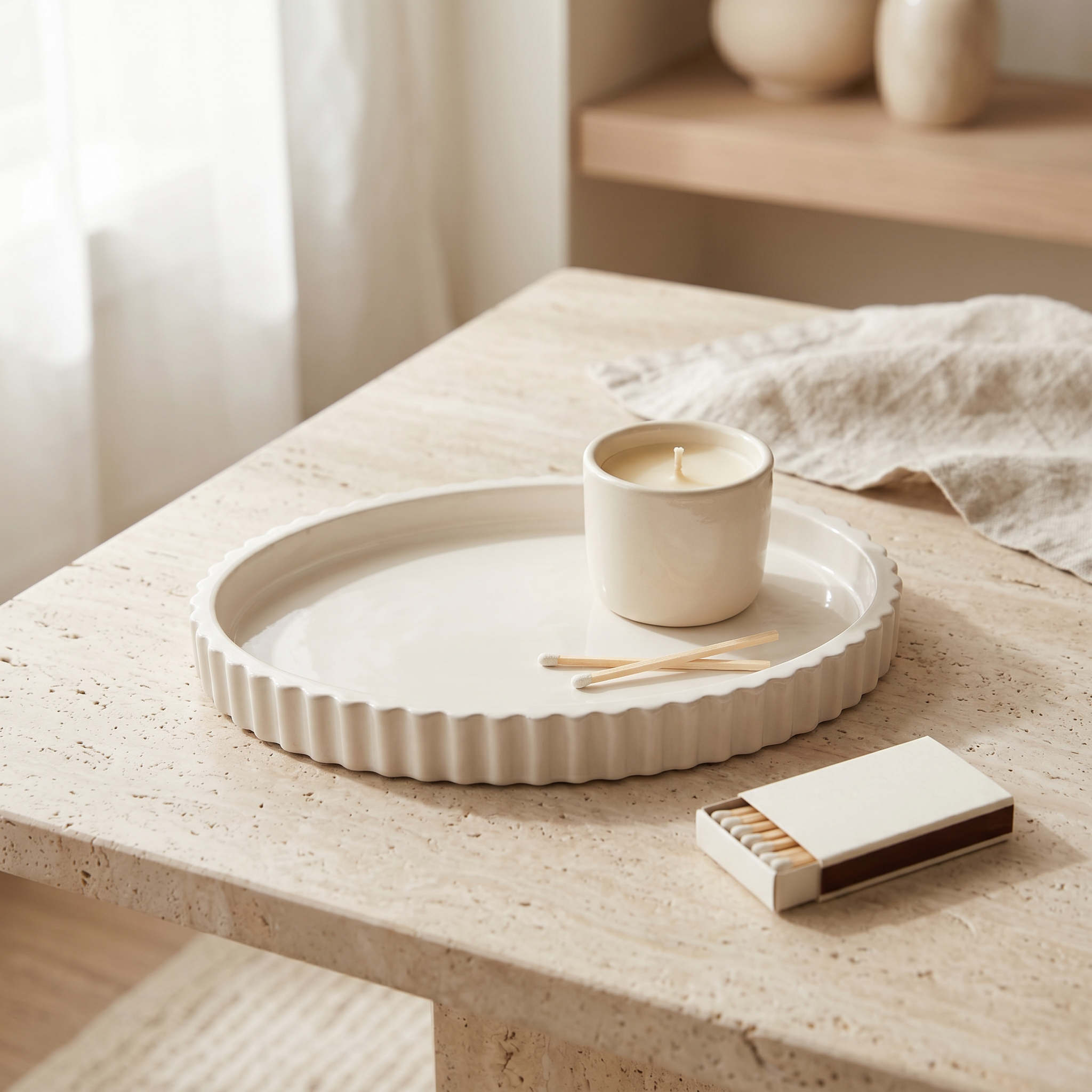 Scalloped Oval Tray