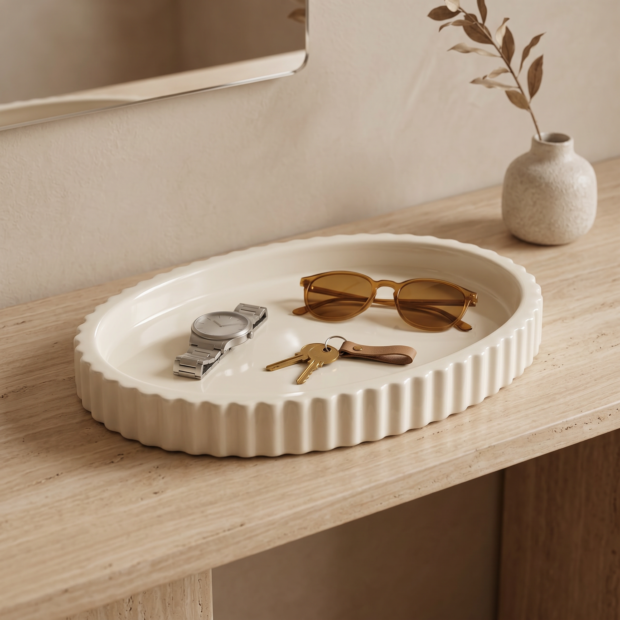 Scalloped Oval Tray