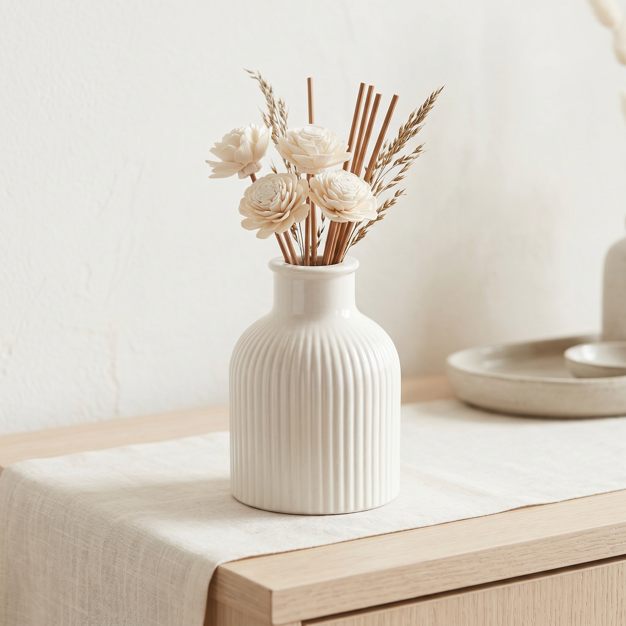 Ribbed Bottle Vase
