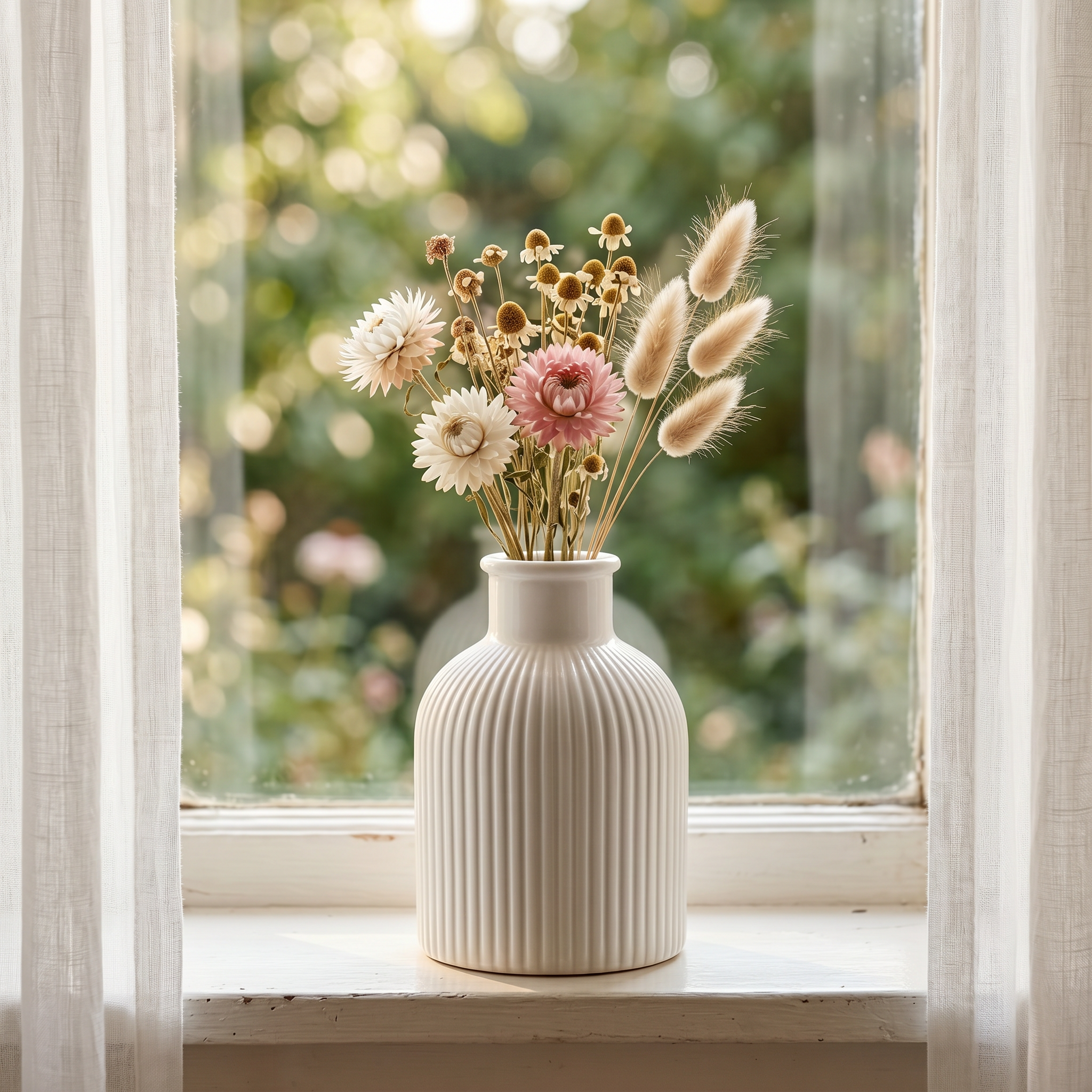 Ribbed Bottle Vase