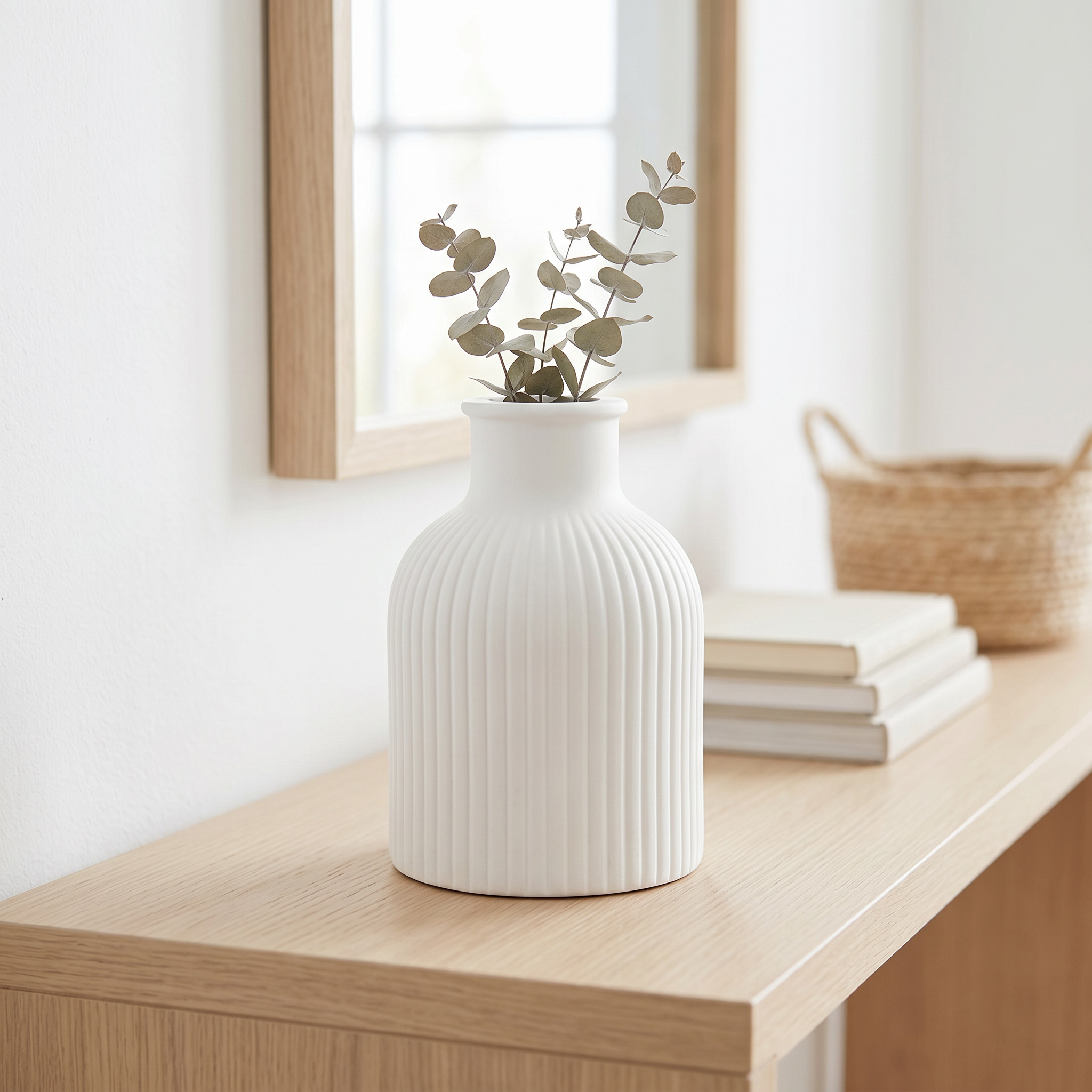 Ribbed Bottle Vase
