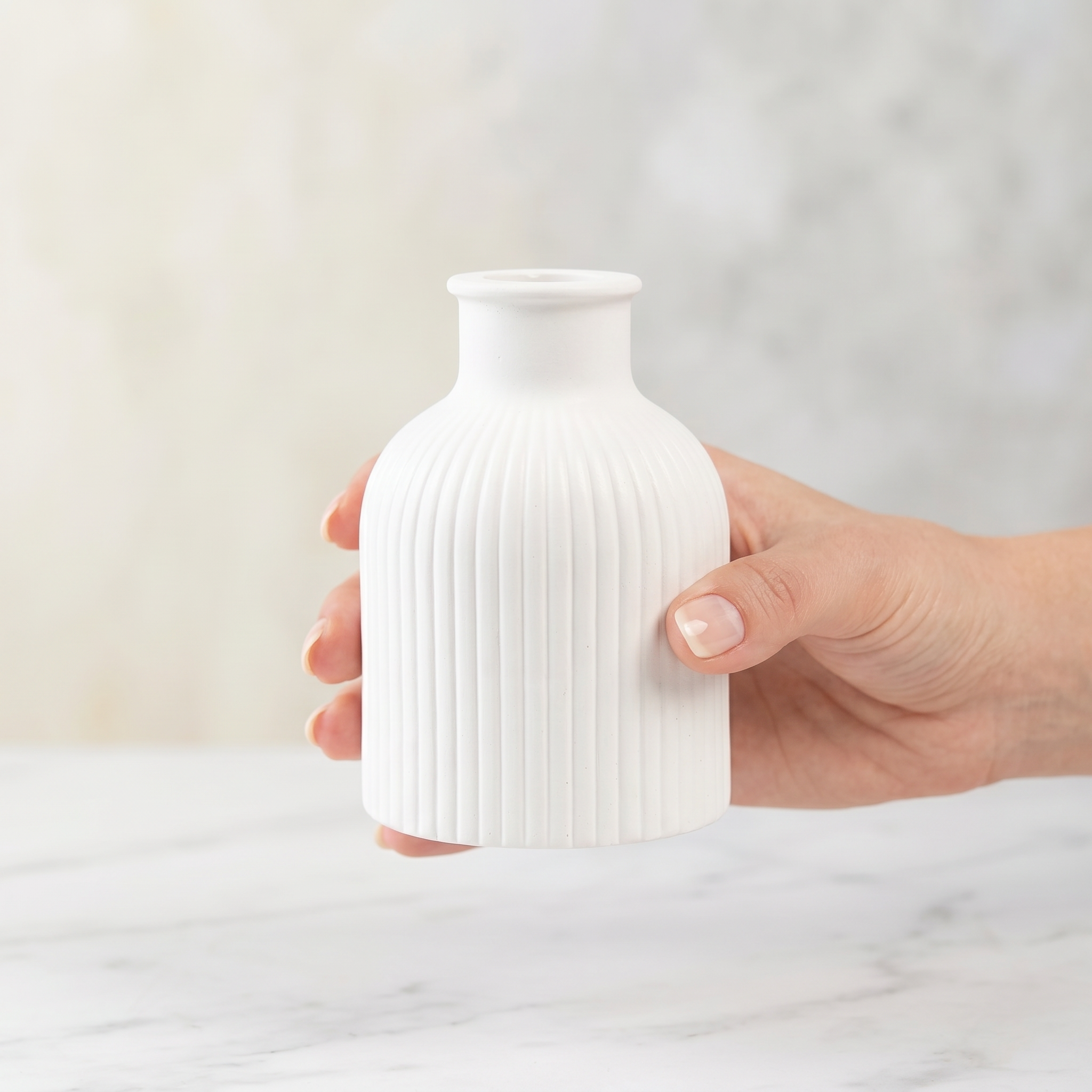 Ribbed Bottle Vase