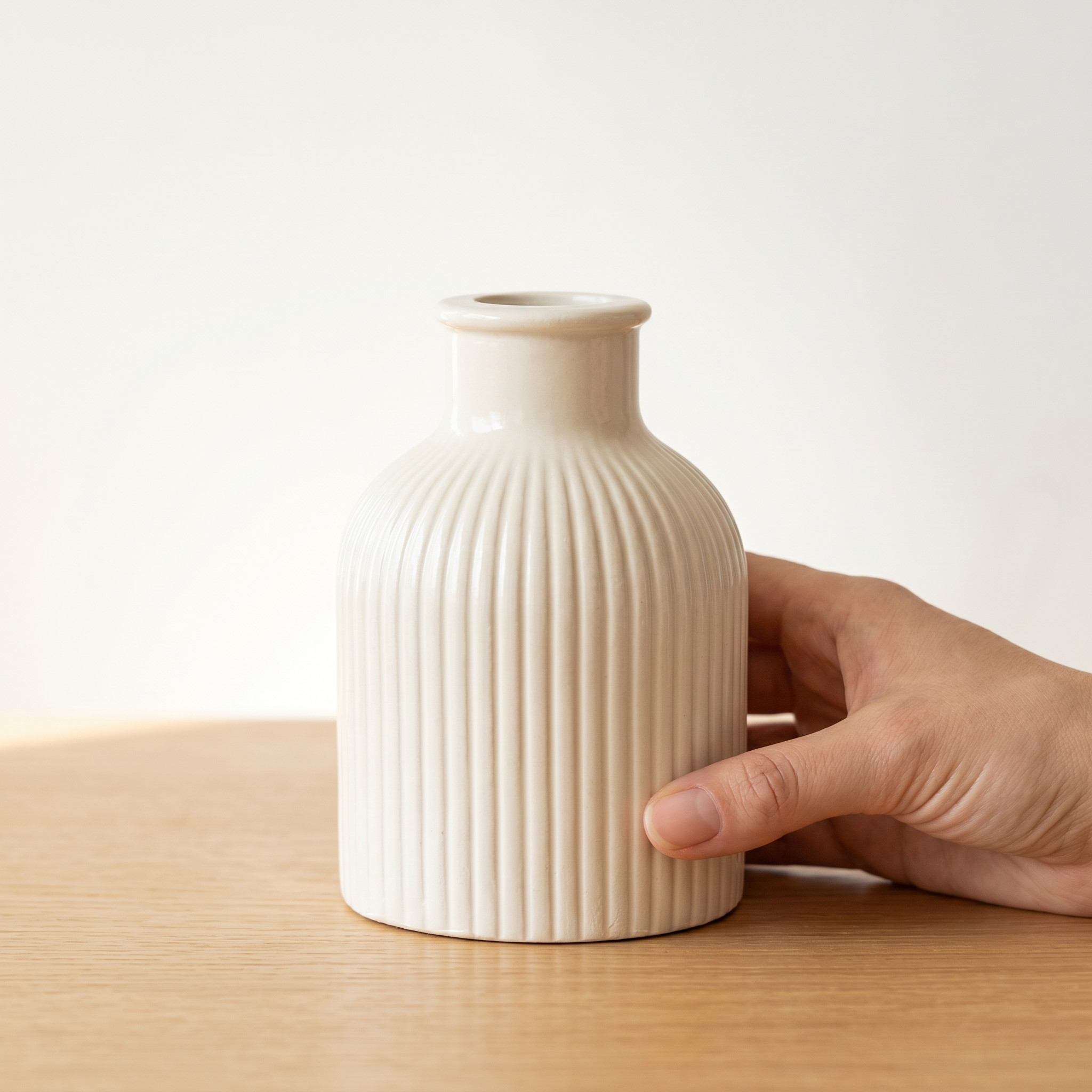 Ribbed Bottle Vase