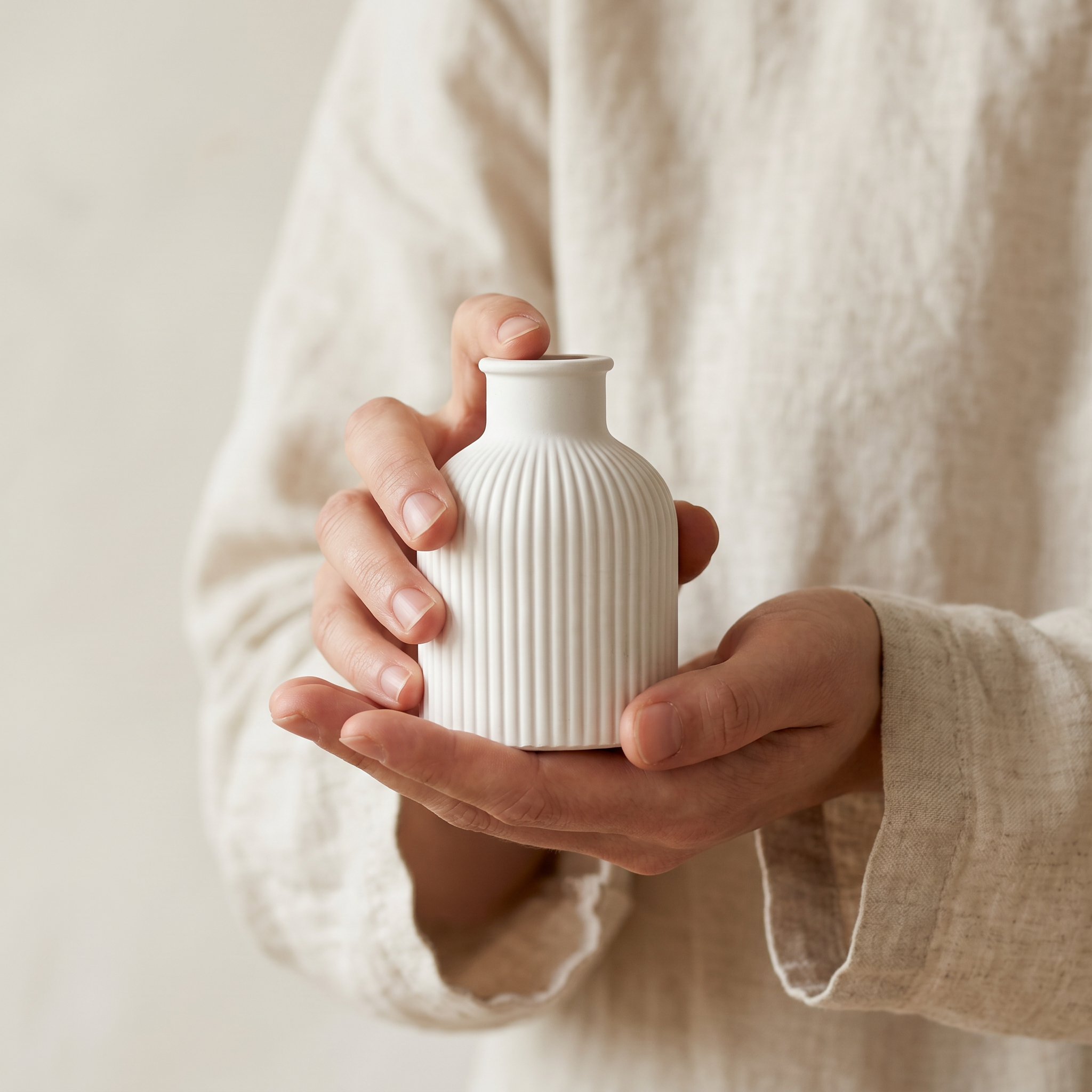 Ribbed Bottle Vase