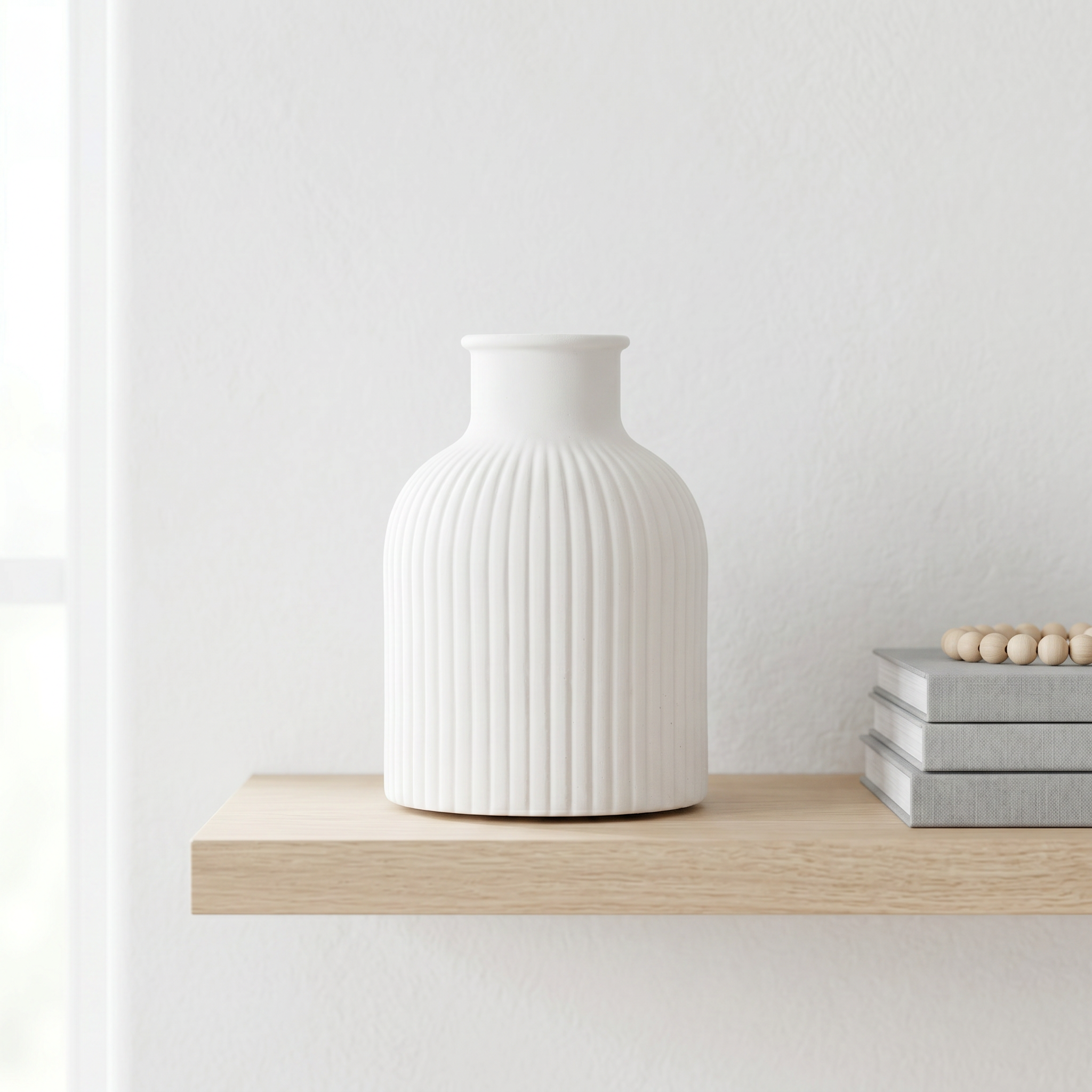 Ribbed Bottle Vase