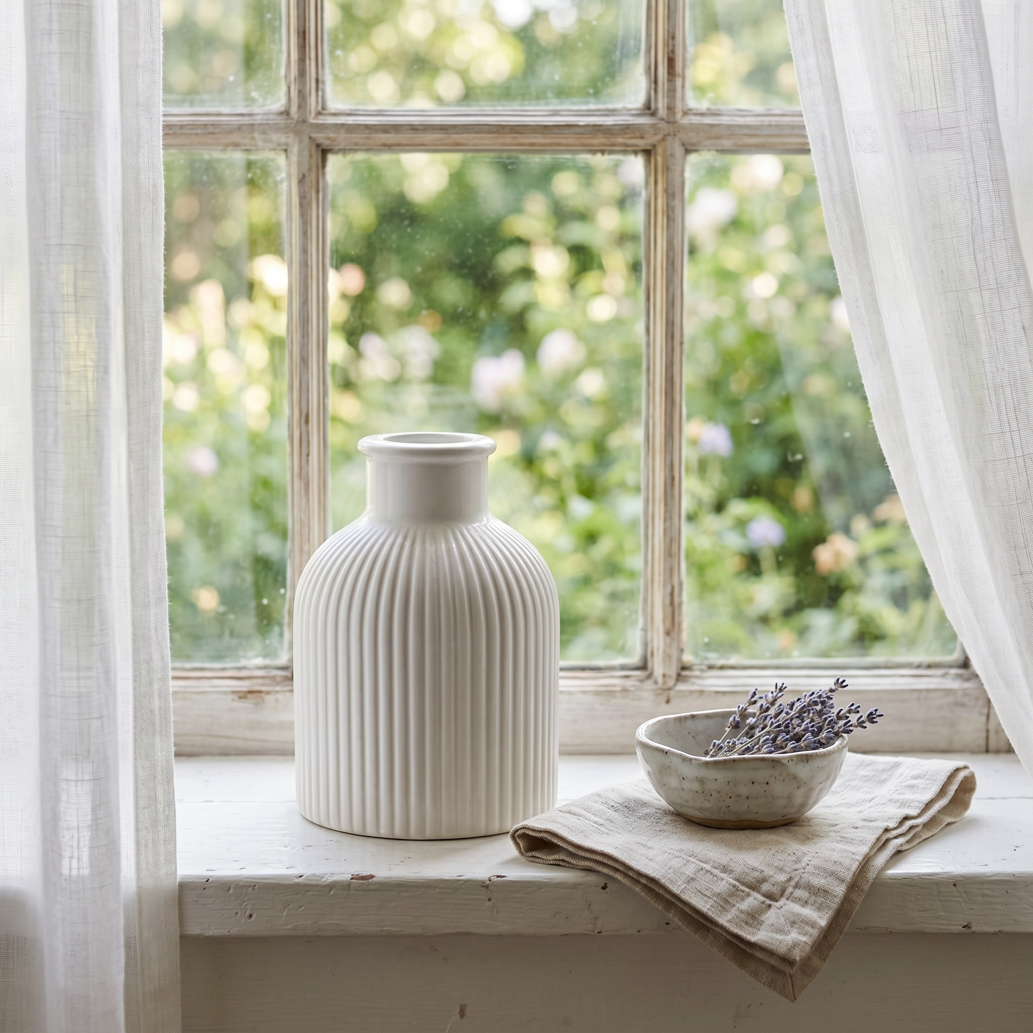 Ribbed Bottle Vase