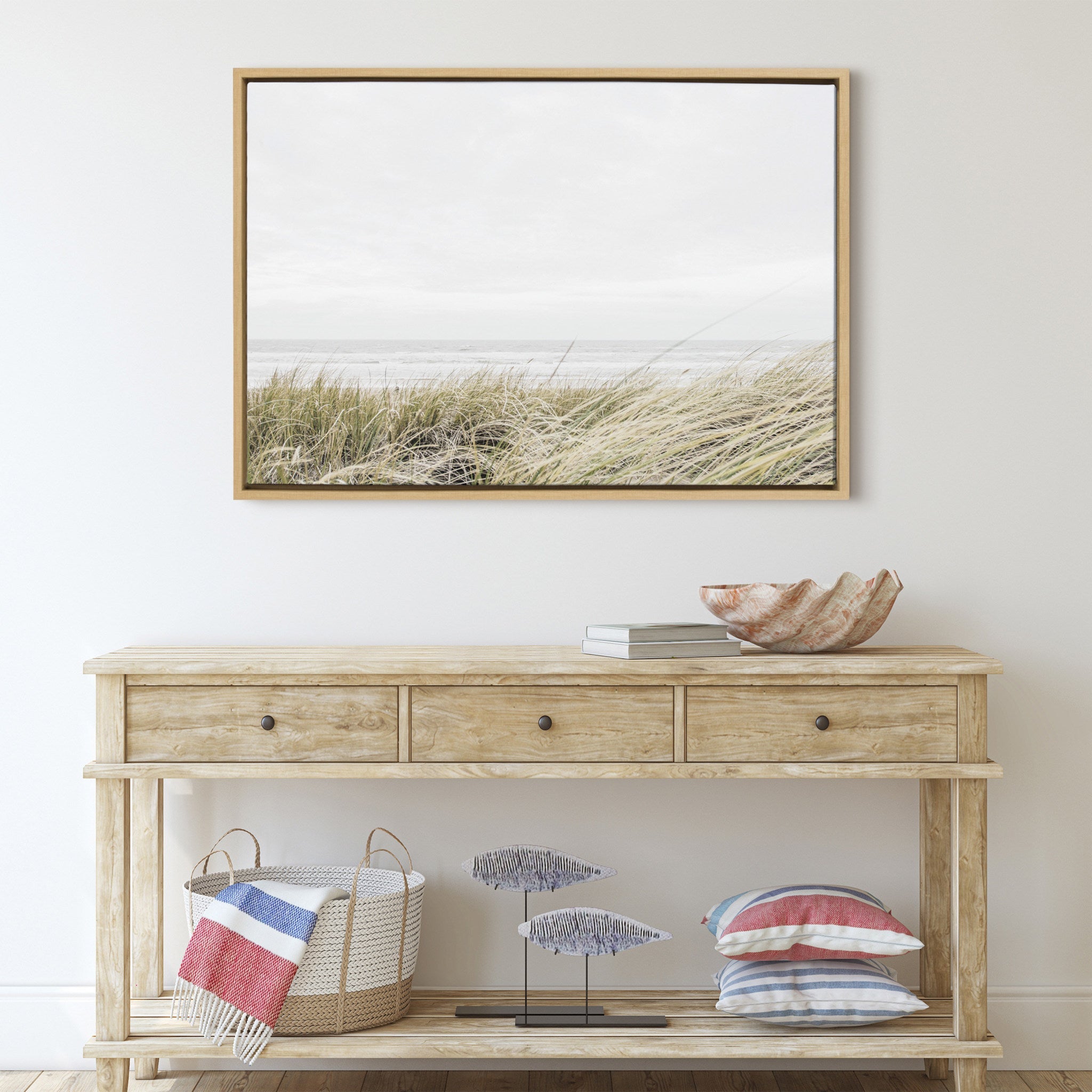 Sylvie East Beach Framed Canvas by Amy Peterson Art Studio