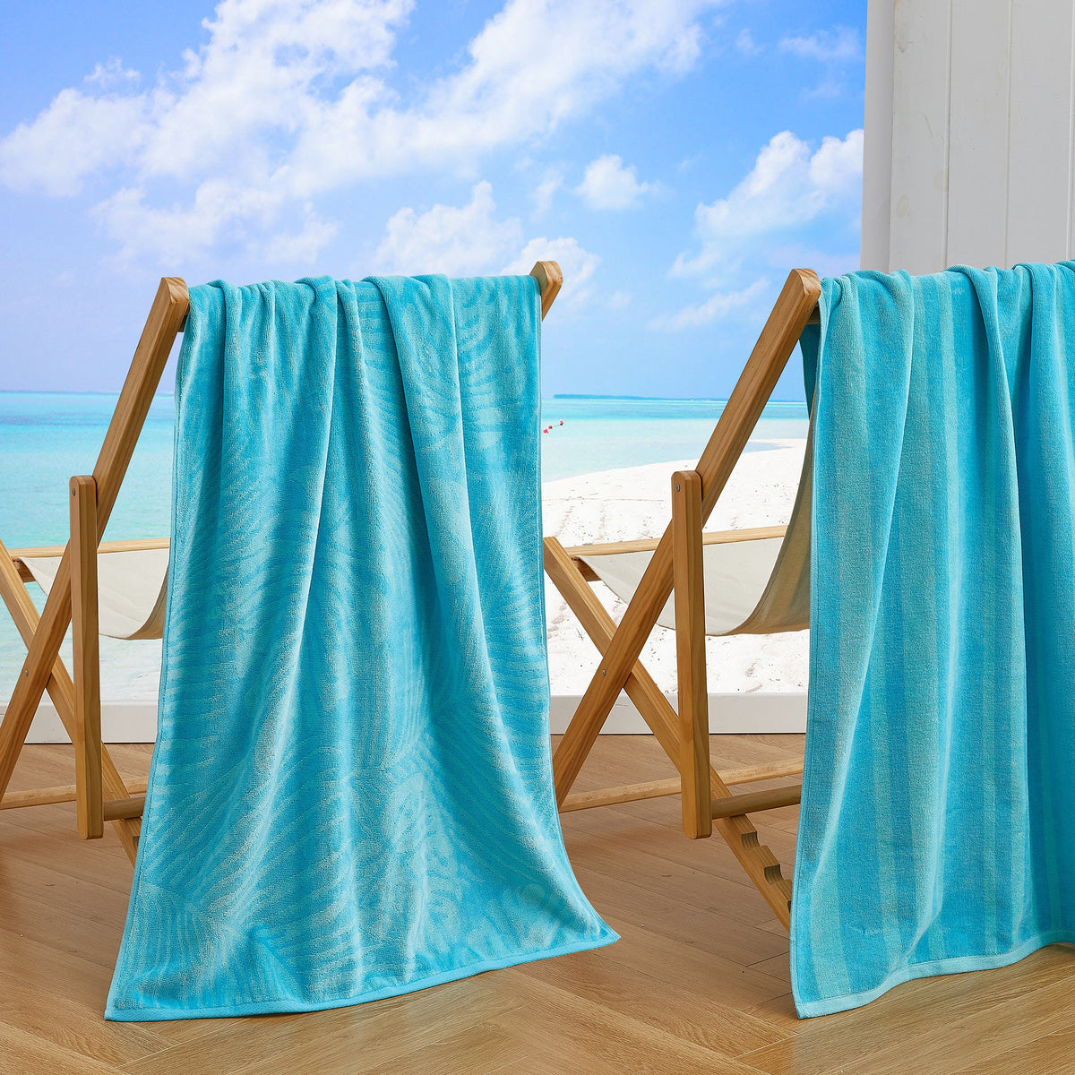 Maui Cotton Velour Printed Beach Towels