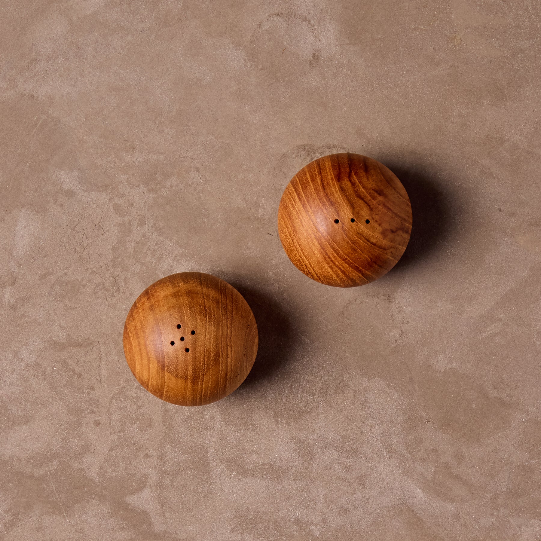 Teak Salt + Pepper Shaker Set