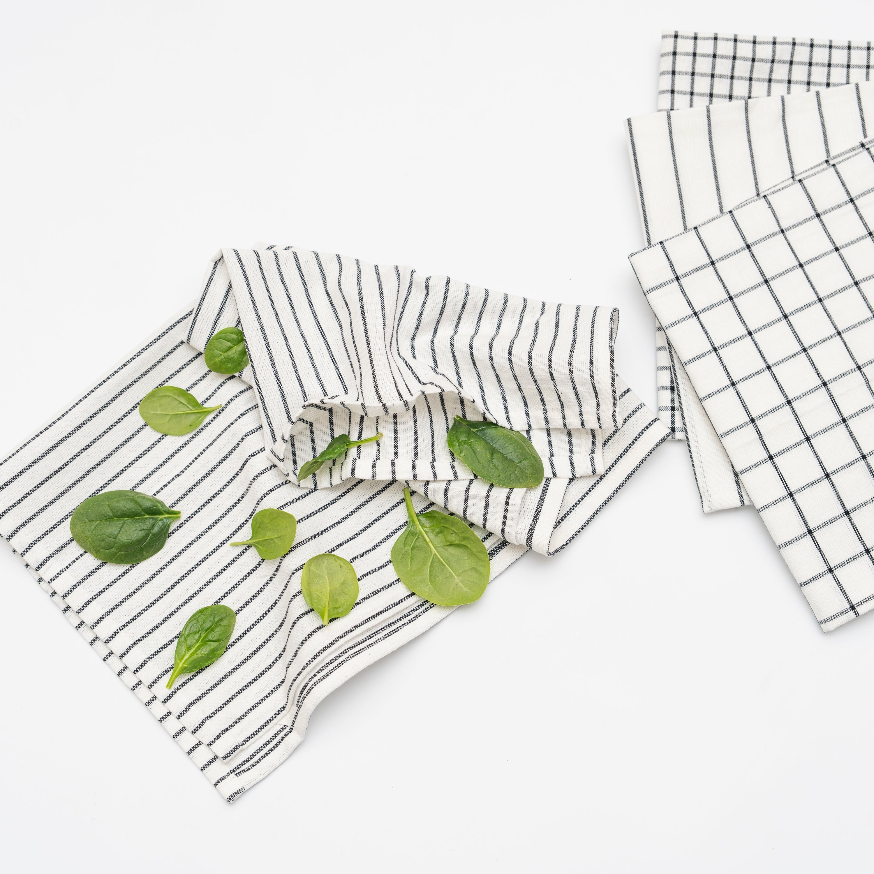Stripe & Check Cotton Kitchen Towels — Set of 6 – alternate product view