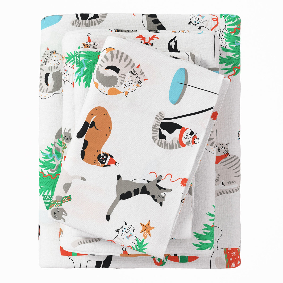 Whittaker Turkish Cotton Christmas Flannel Sheet Set