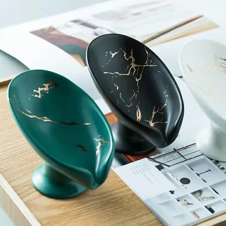 Ceramic Soap Dish with Drainage Design