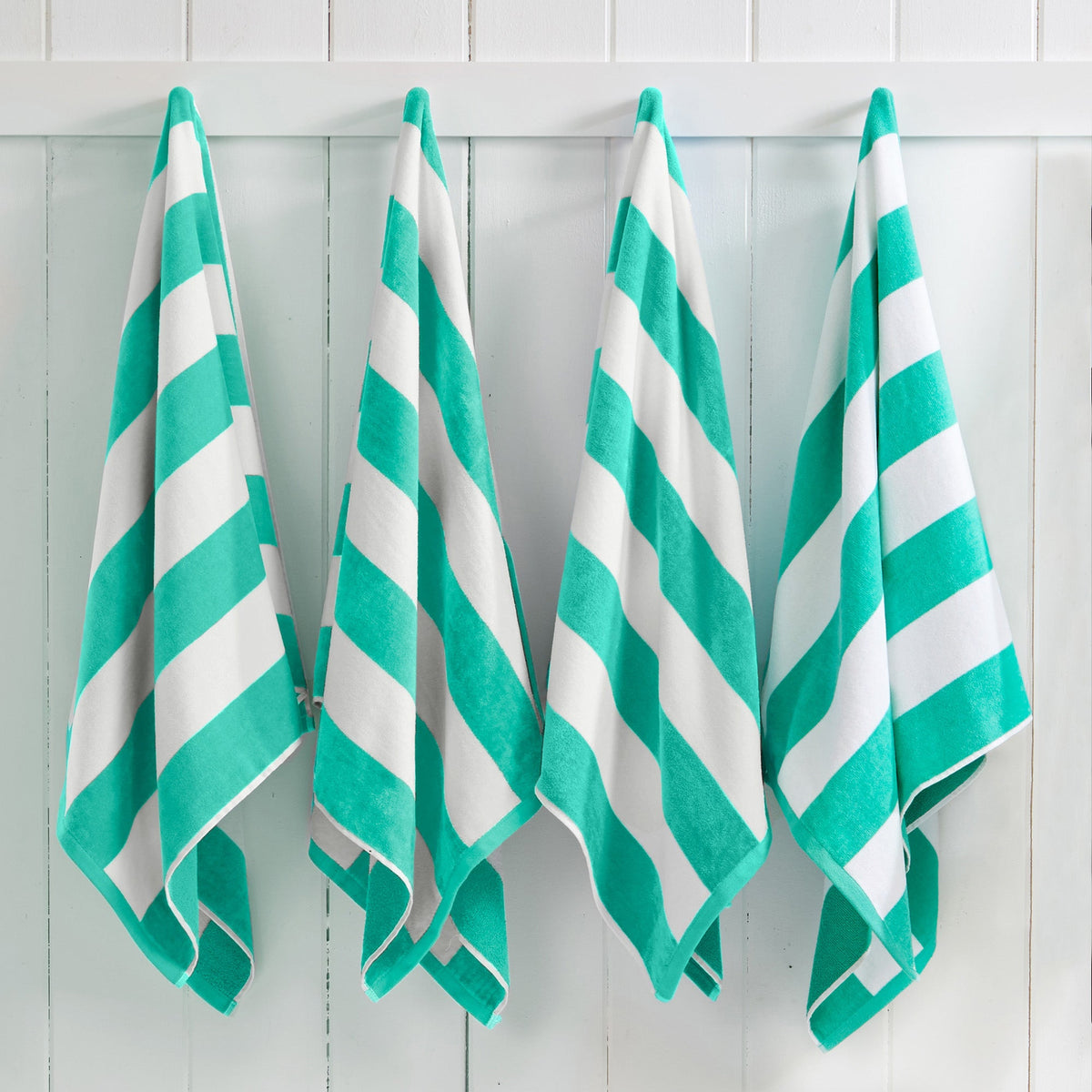 Novia Cotton Velour Cabana Stripe Beach Towels