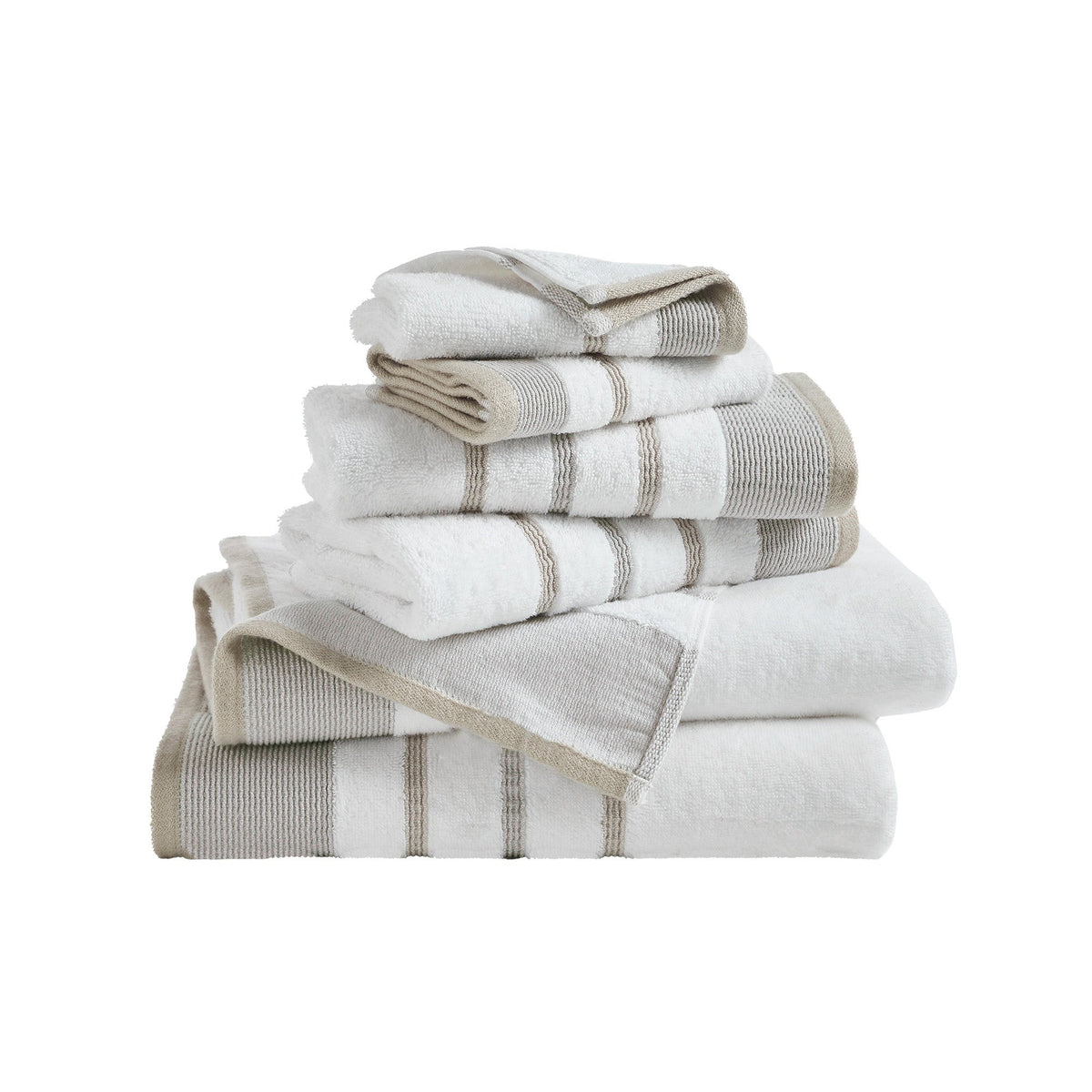 Noelle Decorative Stripe Cotton Towel Collection