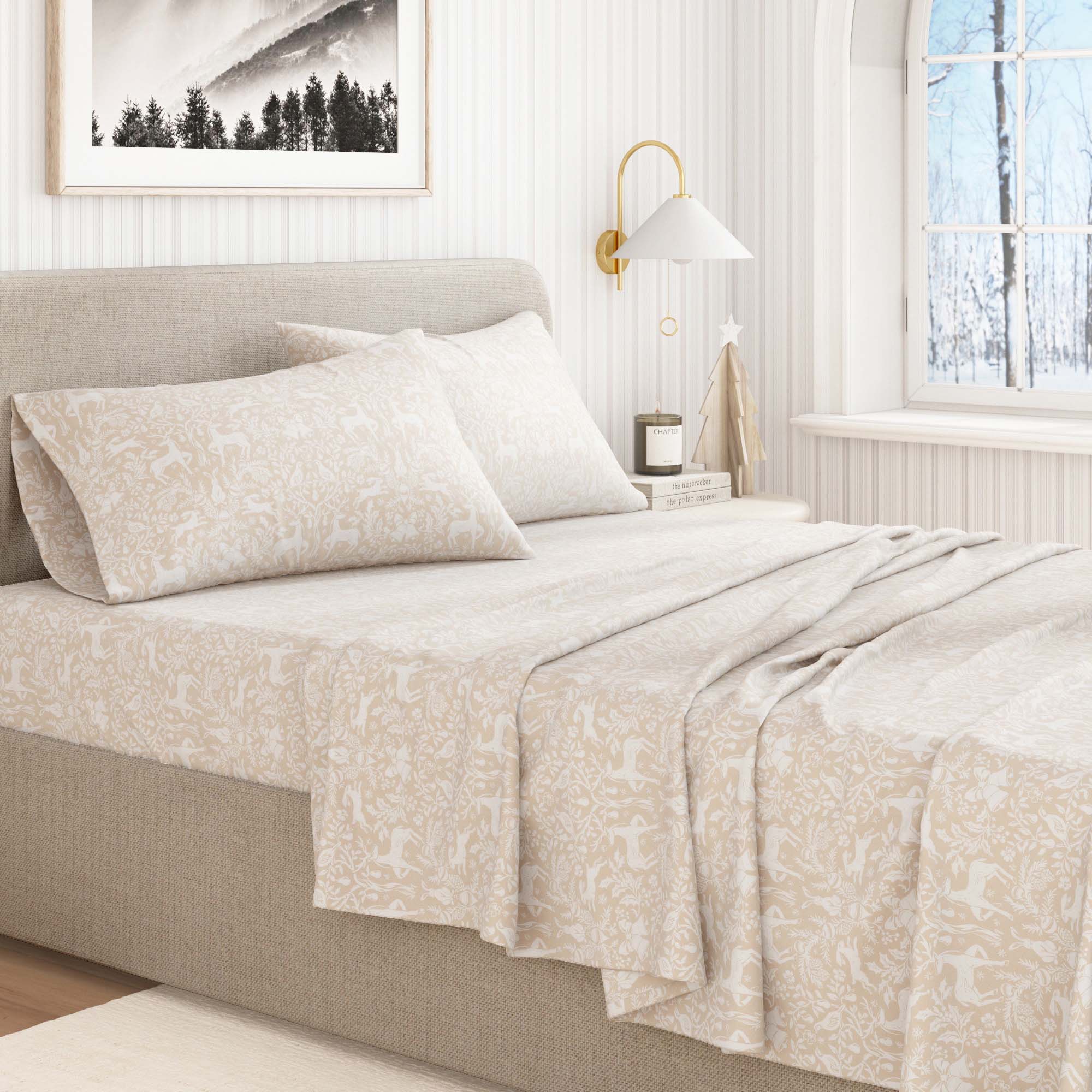 Turkish Cotton Flannel Sheet Set - Elevated Holiday Collection