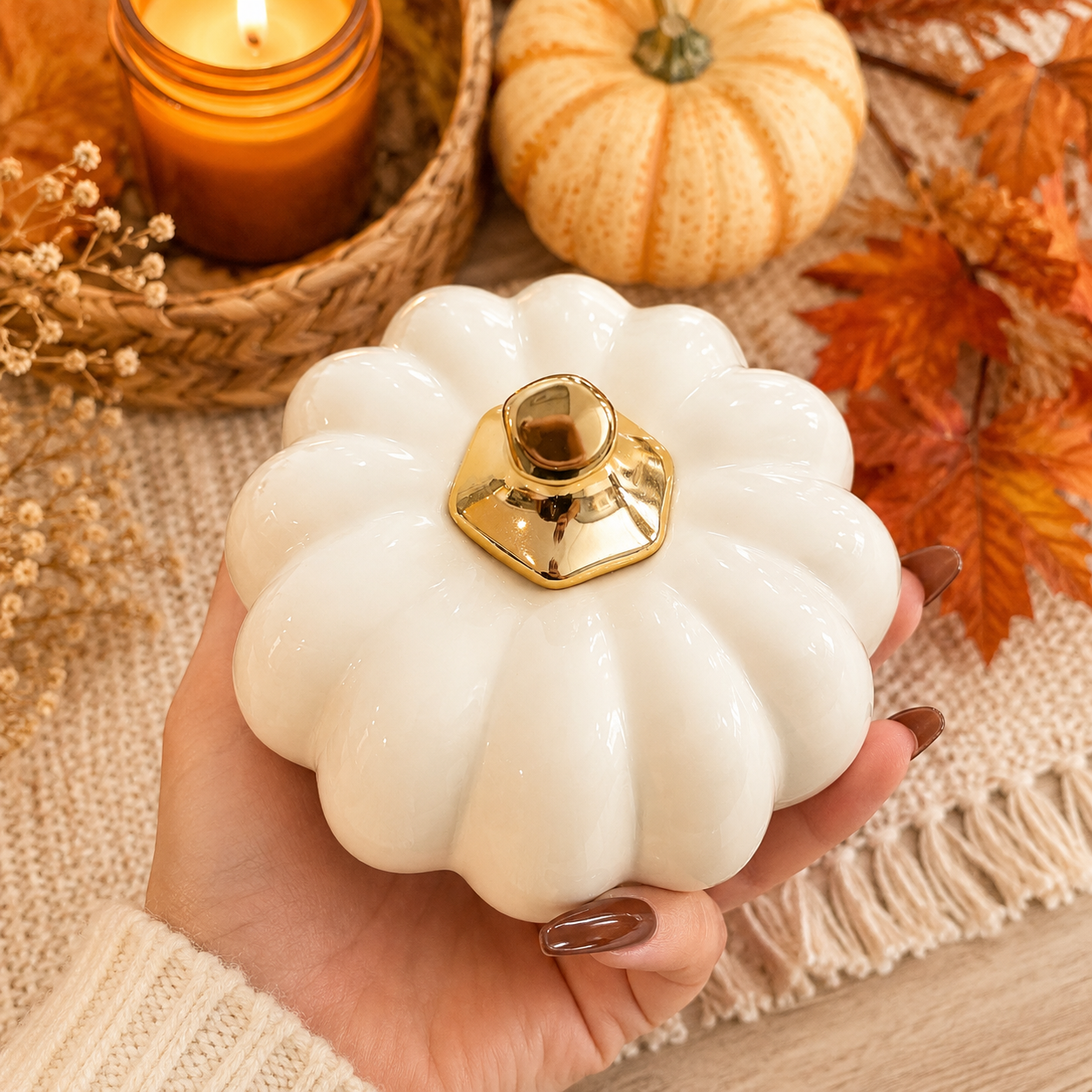 White Luxe Pumpkin