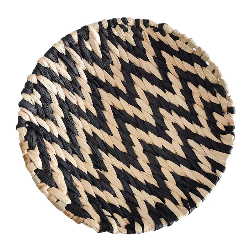 Woven grass wall decor